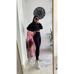 Fitilli Toparlayıcı siyah tayt 