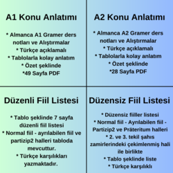 Almanca Yurdu A1-A2 Temel Paketi (4'lü PDF Set)