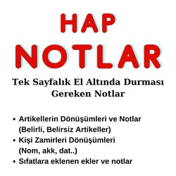 Hap Notlar (Dönüşüm Tabloları)
