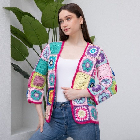 Patchwork Örgü Hırka