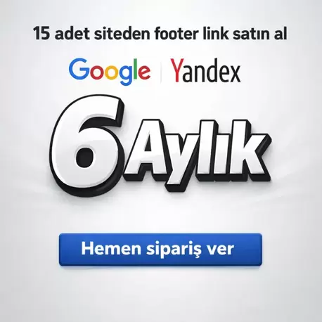 Footer Link Satışı : DA Yüksek 15 Adet Site 6 AYLIK