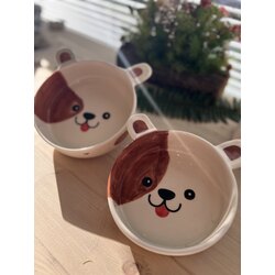 Köpekler için Mama veya Su Kabı (Kahverengi)