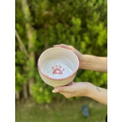 Şeker Pembe Seramik Kedi/ Köpek Mama Su/Kabı