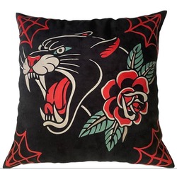 Pillowcase with Oldschool Lion Print (40x40cm)
