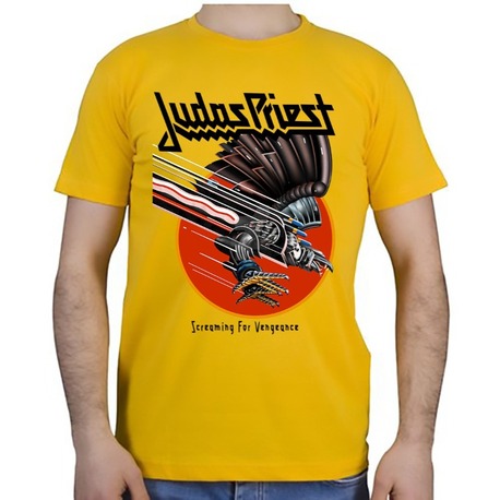 Judas Priest - Screaming for Vengeance - Sarı Tshirt (Heavy Metal)