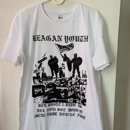 Reagan Youth - Red, White & Blue - Beyaz Tshirt (Hardcore Punk, Anarcho-Punk)