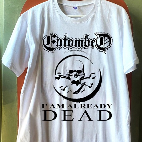 Entombed - I'am Already Dead - White Tshirt - (Dismember, Nihilist, Grave)