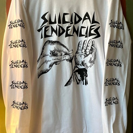 Suicidal Tendencies - White Longsleeve  Tshirt (Crossover, thrash , hardcorepunk, funk metal, skate)