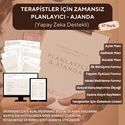 Terapistler İçin Zamansız Dijital Planlayıcı - Ajanda - Seans Defteri