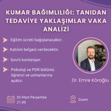 Kumar Bağımlılığı: Tanıdan Tedaviye Yaklaşımlar Vaka Analizi