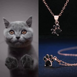 925 ayar gümüs black zirconia pati kesim kolye