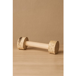 Kuş Oyuncağı – 12 cm Ahşap Ayak Egzersiz Dambılı, Papağanlar için Dayanıklı