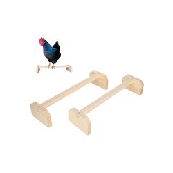 Ikili Set 40 X 12 X 8cm Ahşap Tavuklar Tüneme Standı, Büyük Kuş Standı, Pet Tavuk Büyük Kuş Için