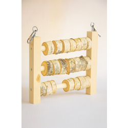 Kuş Oyuncağı – 23×24 cm Asmalı Boncuklu Sayı Tahtası, Papağanlar için Eğlenceli