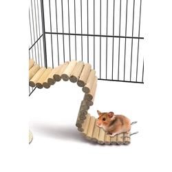 2 Adet Ahşap Hamster Merdiveni Bükülebilir Uzun Tırmanma Merdiveni Evcil Hayvan Kafes Aksesuarları