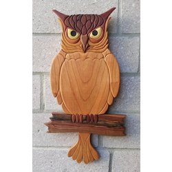 Wood Intarsia Pattern: Owl