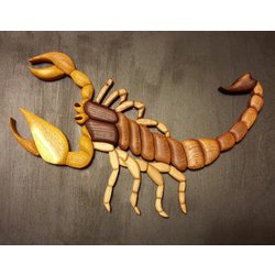 Wood Intarsia Pattern: Scorpion 