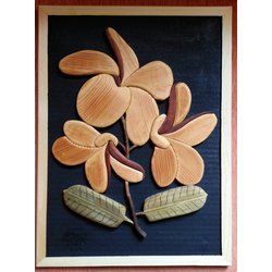 Wood Intarsia Pattern: Plumeria