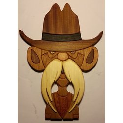 Wood Intarsia Pattern: Old Man