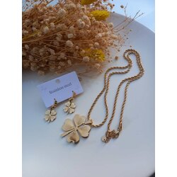 Yonca Küpe Kolye Set 