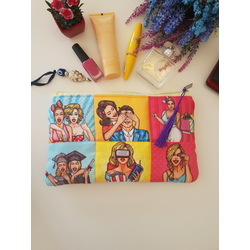El/Portföy/Clutch Çanta, 30x20 cm, Kapitoneli