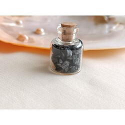 Karlı Obsidyen Taşlı Dekoratif Mini Şişe