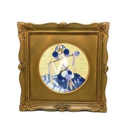 Art Deco 1930’lardan kalma, güzeller güzeli bir petit point goblen duvar tablosu