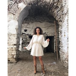 Bağcık Detay Boho Elbise