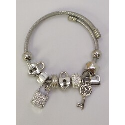 Taşlı Kilit Charm Bileklik
