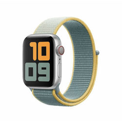 Sarı Şeritli Turkuaz Apple Watch Loop Örgü Kordon — Ücretsiz Kargo