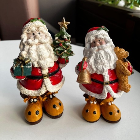 Yılbaşı Konseptli İkili Noel Baba Biblo