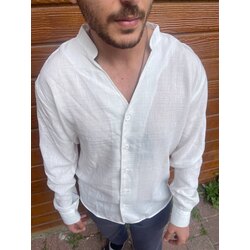 Makas Yaka Gömlek Beyaz