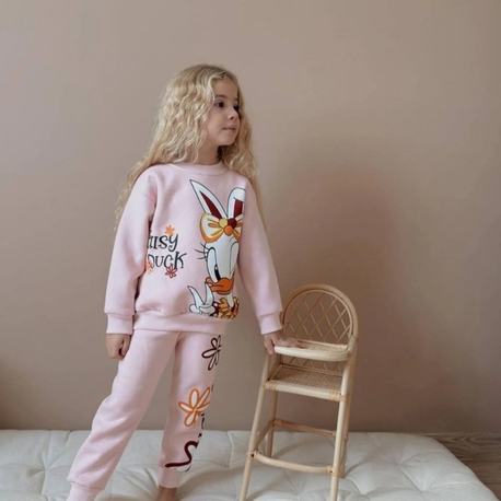kız çocuk daisy duck üç iplik şardonlu takım 