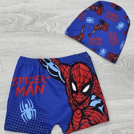 erkek çocuk Spiderman şort boneli