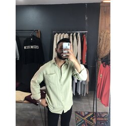 oversize keten gömlek 