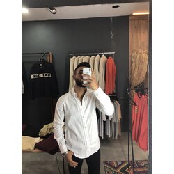 oversize keten gömlek