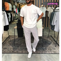 Beyaz Oversize tişört 