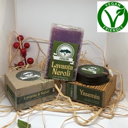 Argan Vegan Organik Kuru ve Hassas ciltler için Nemlendirici Besleyici Lavanta & Yasemin Krem, S
