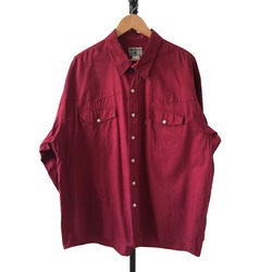 John Bamer- Vintage Kırmızı Düşük Omuz Unisex Kot Gömlek