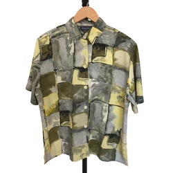 Marco Pecci- Kısa Kollu Soyut Desen Vintage Unisex Gömlek
