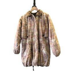 90s Vintage Oversize Soyut Desenli Mont