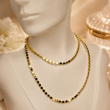 Gold Detay Pull Detay Zincir Kolye 14K 