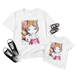 Anne ve Çocuk Ebeveyn Kombin Tshirt ( det Fiyattır)
