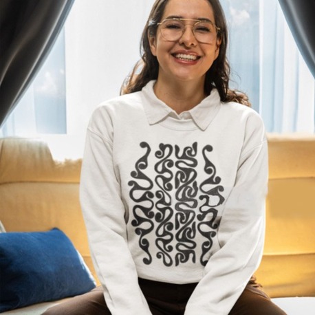 Trend Motifli Tasarım Sweatshirt