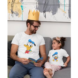 Donald Duck Baba ve Çocuk Kombin Tshirt (Adet fiyattır)