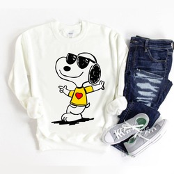 Snoopy Tasarım Sevgili Kombin Sweatshirt (Adet fiyattır)