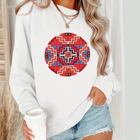 Kilim Desenli Sweatshirt ( Anadolu Koleksiyonu)