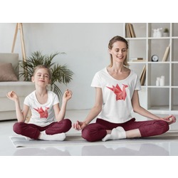 Origami Anne-Baba-Çocuk Kombin Tasarım Tshirt 
