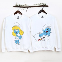 Şirinler Tasarım Sevgili Kombin Sweatshirt (adet fiyattır)