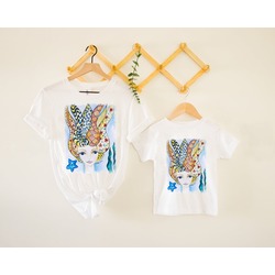Deniz Kızı Hayaller Anne & Çocuk Kombin Tshirt